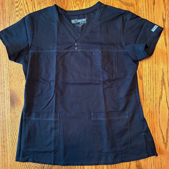 "Grey's Anatomy" scrub top, L, black - Picture 5 of 7